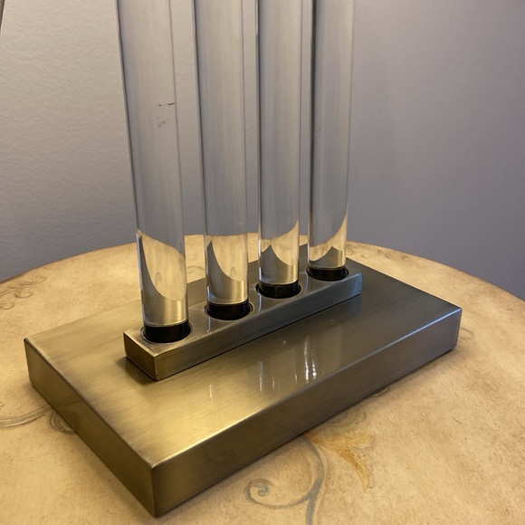 COPY - Modern, Contemporary Crystal and Antique Brass Table Lamp with Black Sha… - Picture 2 of 10